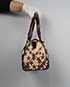 Berry Patent Leather Nova Printer Stars Bowler Bag, side view